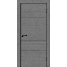 Дверное полотно GEOMETRY-2, 600 × 2000 мм, глухое, цвет бетон графит