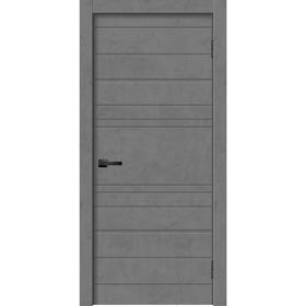 Дверное полотно GEOMETRY-2, 700 × 2000 мм, глухое, цвет бетон графит