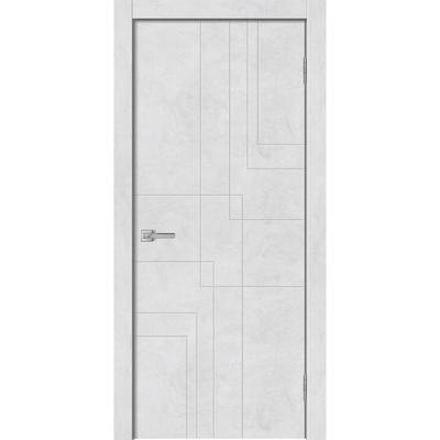 Дверное полотно GEOMETRY-3, 600 × 2000 мм, глухое, цвет бетон снежный