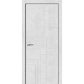 Дверное полотно GEOMETRY-3, 700 × 2000 мм, глухое, цвет бетон снежный