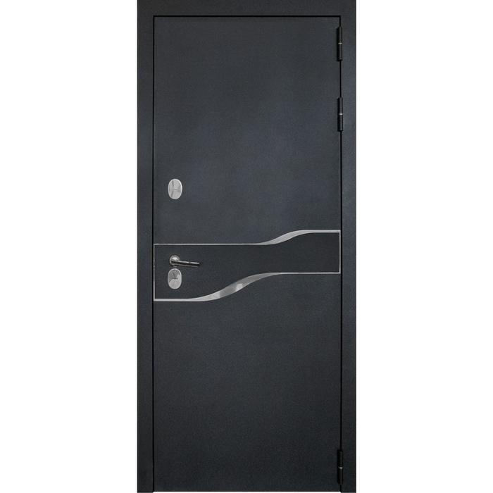 Входная дверь «Амакс Термо», 860 × 2050 мм, левая, цвет чёрный шёлк