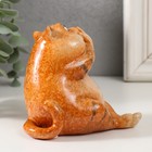 Сувенир полистоун лак "Рыжий кот молчун" 9,2х7х11,5 см - фото 23010607