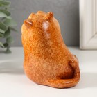 Сувенир полистоун лак "Рыжий кот молчун" 9,2х7х11,5 см - фото 23010608