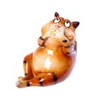 Сувенир полистоун лак "Рыжий кот молчун" 9,2х7х11,5 см - фото 23010609