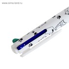 Ручка шариковая, автоматическая 4 - х цветная, цвет корпуса МИКС с рисунком, штрихкод на штуке (комплект 2 шт) - фото 33302376