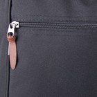 Рюкзак молодёжный, 2 отдела на молниях, 2 боковых кармана, цвет чёрный/коричневый - Фото 3