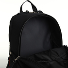 Рюкзак мужской на молниях, 2 боковых кармана, цвет чёрный - Фото 4