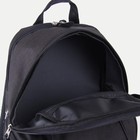 Рюкзак мужской на молниях, 2 боковых кармана, цвет чёрный - Фото 5