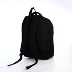 Рюкзак молодёжный из текстиля, 2 отдела на молниях, 3 кармана, цвет чёрный - Фото 2