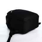 Рюкзак молодёжный из текстиля, 2 отдела на молниях, 3 кармана, цвет чёрный - фото 7427333
