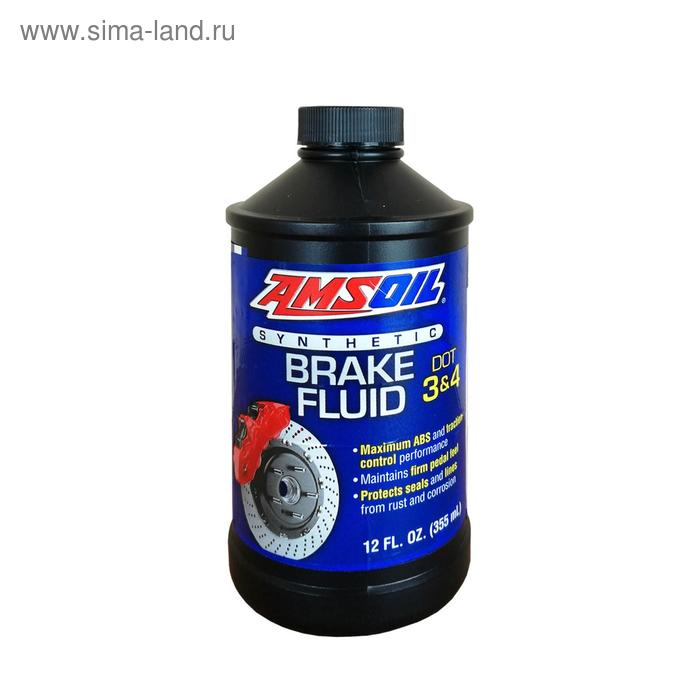 Тормозная жидкость AMSOIL DOT 3 and DOT 4 Synthetic Brake Fluid, 0,355л - Фото 1