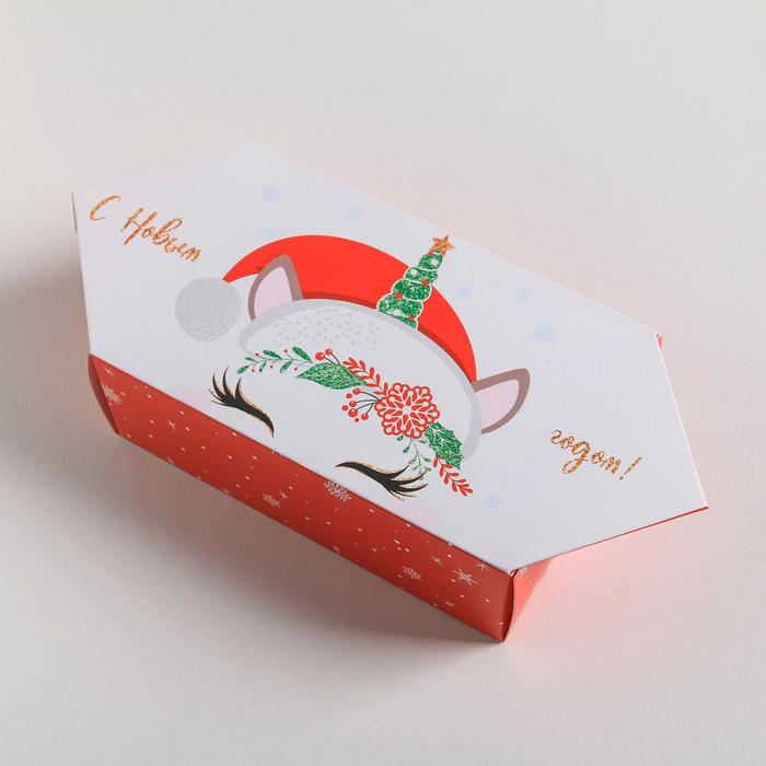 Сборная коробка‒конфета «Уютного Нового года», 9,3 × 14,6 × 5,3 см