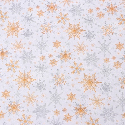 Бумага упаковочная новогодняя глянцевая двусторонняя «Волшебные снежинки», 70×100 см