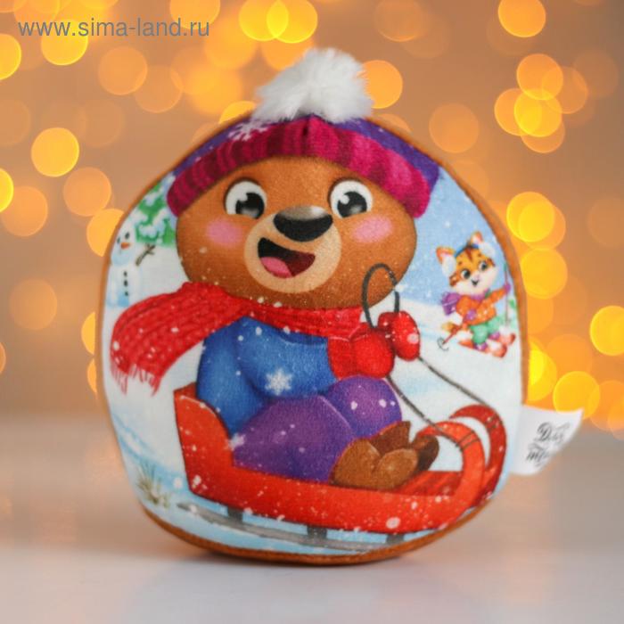 Мягкая игрушка «Новый Год», медвежонок - Фото 1