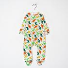 Комбинезон детский, цвет белый/динозавры, рост 62 см - Фото 4