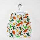 Кофточка детская, цвет белый/динозавры, рост 74 см - Фото 1