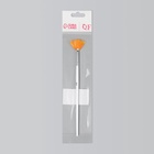 Кисть для дизайна ногтей «Веер», 17.5 см, d=15×25 мм, белая - Фото 3