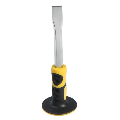 Зубило плоское ТУНДРА, сталь 45, хромированное, 2К рукоятка, 250×25 мм