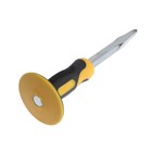 Зубило пикообразное ТУНДРА, сталь 45, хромированное, 2К рукоятка, 250 мм - Фото 3