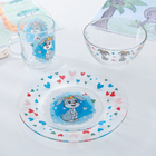 Набор детской посуды Доляна «Зайчонок», 3 предмета: кружка 200 мл, миска 450 мл, тарелка d=20 см - фото 9836182