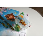 Набор детской посуды Доляна «Мишутка», 3 предмета: кружка 200 мл, миска 450 мл, тарелка d=20 см, стекло, прозрачный, голубой - Фото 8