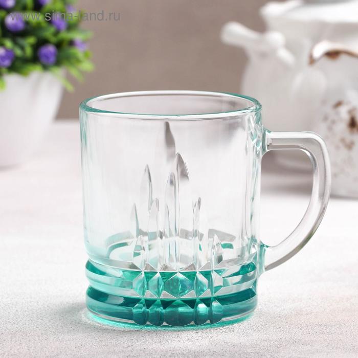 Кружка стеклянная «Джем», 280 мл, цвет изумрудный - Фото 1