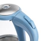 Чайник электрический ENERGY E-279, стекло, 1.5 л, 2200 Вт, голубой - Фото 3