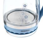 Чайник электрический ENERGY E-279, стекло, 1.5 л, 2200 Вт, голубой - Фото 4