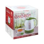 Чайник электрический ENERGY E-293, пластик, 1.7 л, 2200 Вт, бело-зеленый - Фото 7