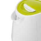 Чайник электрический ENERGY E-234, пластик, 1 л, 1100 Вт, бело-зелёный - фото 6312581