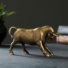 Фигура "Атакующий бык" золото, 17х4,5х8см - фото 10979377