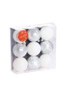 Ёлочные игрушки «Морозные узоры», шары новогодние, d=6 см, набор 9 шт., белый/серебро - Фото 5