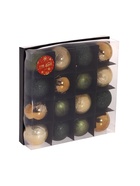 Ёлочные игрушки «Загадка», шары новогодние, d=6 см, набор 16 шт., зелёный/золотистый 4942012