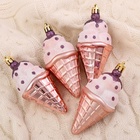 Ёлочные игрушки 4 шт. «Рожок мороженого» 4.5×10 см - Фото 2