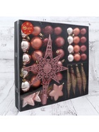 Ёлочные игрушки «Глория», со звездой, набор 43 шт. (32 шара, 4 сосульки, 6 звёзд) 4942048 Ёлочные игрушки «Глория», со звездой, набор 43 шт. (32 шара, 4 сосульки, 6 звёзд) 4942048