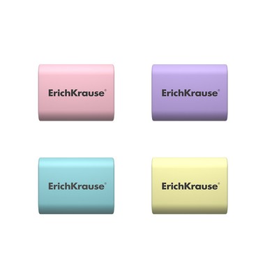 Ластик ErichKrause Sponge 37×33×15 мм, микс, цена 1 шт.