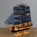 Корабль "Морской оркестр" трехмачтовый с синими парусами, 40*8*35см 5019195 - фото 16826541