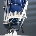 Корабль "Диана" трехмачтовый с синими парусами, 40*9*36см - Фото 2