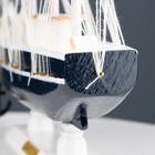 Корабль "Диана" трехмачтовый с синими парусами, 40*9*36см - Фото 4