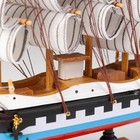 Корабль "Аркхем" четырехмачтовый с белыми парусами, 24*5*23см - Фото 5
