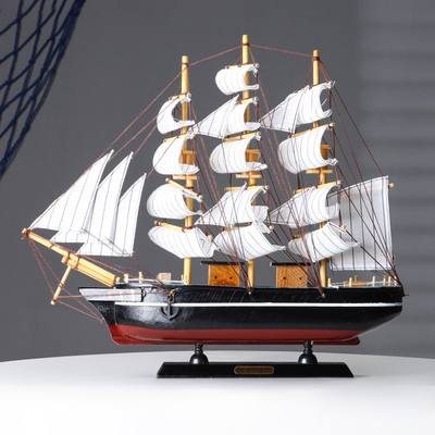 Сувенирная модель корабля «Ла Фудр», трёхмачтовый с белыми парусами, 40×5.5×33 см