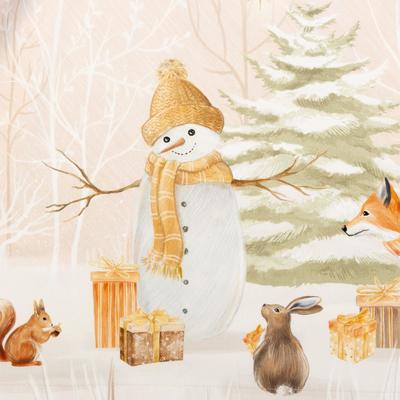 Скатерть новогодняя «Этель» Christmas forest, 150×110 ±3 см с ГМВО, 100% хлопок, 190 г/м²