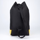 Рюкзак-торба молодёжный, отдел на стяжке шнурком, цвет чёрный/жёлтый - Фото 6