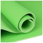 Коврик для йоги Sangh, 183х61х0,7 см, цвет зелёный - Фото 5