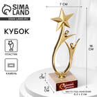 Кубок «Лучший учитель», наградная фигура, подставка камень, 18×7 см - Фото 1