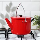 Чайник-котелок с декоративным покрытием, 2,5 л, цвет красный - Фото 5