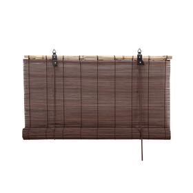 Бамбуковая рулонная штора, 100×160 см, цвет шоколадный