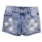 Шорты джинсовые для девочек, рост 140 см - Фото 1