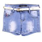 Шорты джинсовые для девочек, рост 116 см - фото 295676830