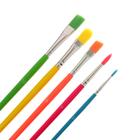 Набор кистей Синтетика 5 штук ЗХК "Я - Художник!" (круглые №:3,8; плоская №12; скошенная №8; плоская №8) - фото 21093431